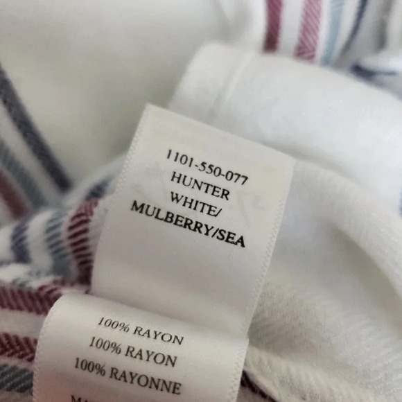 Rails Shirt Hunter White Plaid Long Sleeve Button Up Collared Flannel Top - Picture 7 of 8